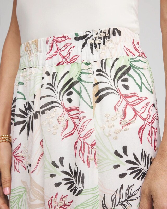 Floral Embroidered Crinkle Maxi Skirt - image 4